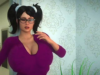 XHamster Video - 3d Futanari Dickgirl In Glasses Fucking Hot Girl Animated